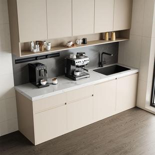 公司水吧台一体柜大理石岛台柜餐边柜咖啡茶水柜吧台商用展示台柜