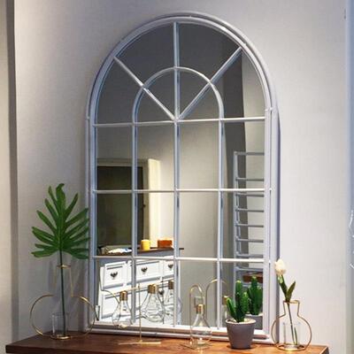 式欧艺弧形挂镜客小户型厅墙壁服装铁店假窗镜框SH-20200装饰背景