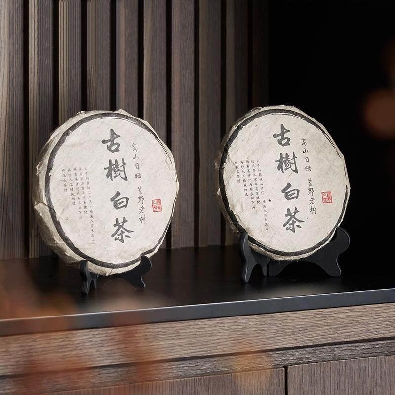 新中式茶室茶柜白茶饼装饰样板间家居博古架书房茶架宋代美学摆件