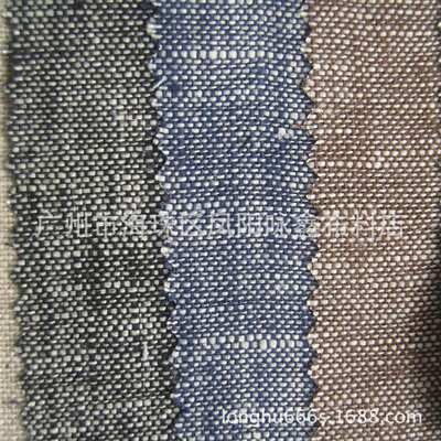 手袋现货供应 纺家亚麻面料各类 竹节辅料居家双色粗箱包服装鞋材