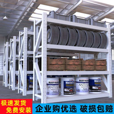 仓储货架家用置物架多层重型仓库货物架快递架子储藏室收纳铁架子
