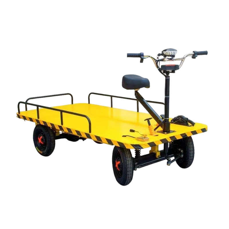 电动四轮平板车仓库工地短途搬运车可倒骑搬家载重站驾四轮搬运车