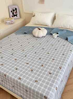 双面可单用棉夹床盖绒A面100B面婴儿绒高温砂洗床盖加20050811厚