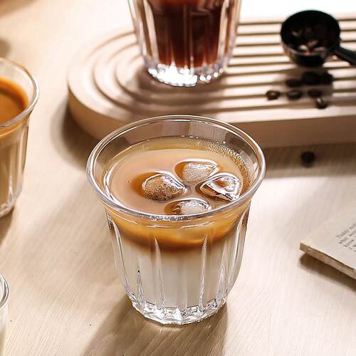 2026新款高档咖啡杯复古玻璃杯美式dirty拿铁杯澳白杯轰炸机杯子