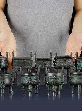 铜艺铺小号纯铜鼎风水摆饰家居装饰一言九鼎工艺礼品摆饰青铜鼎开