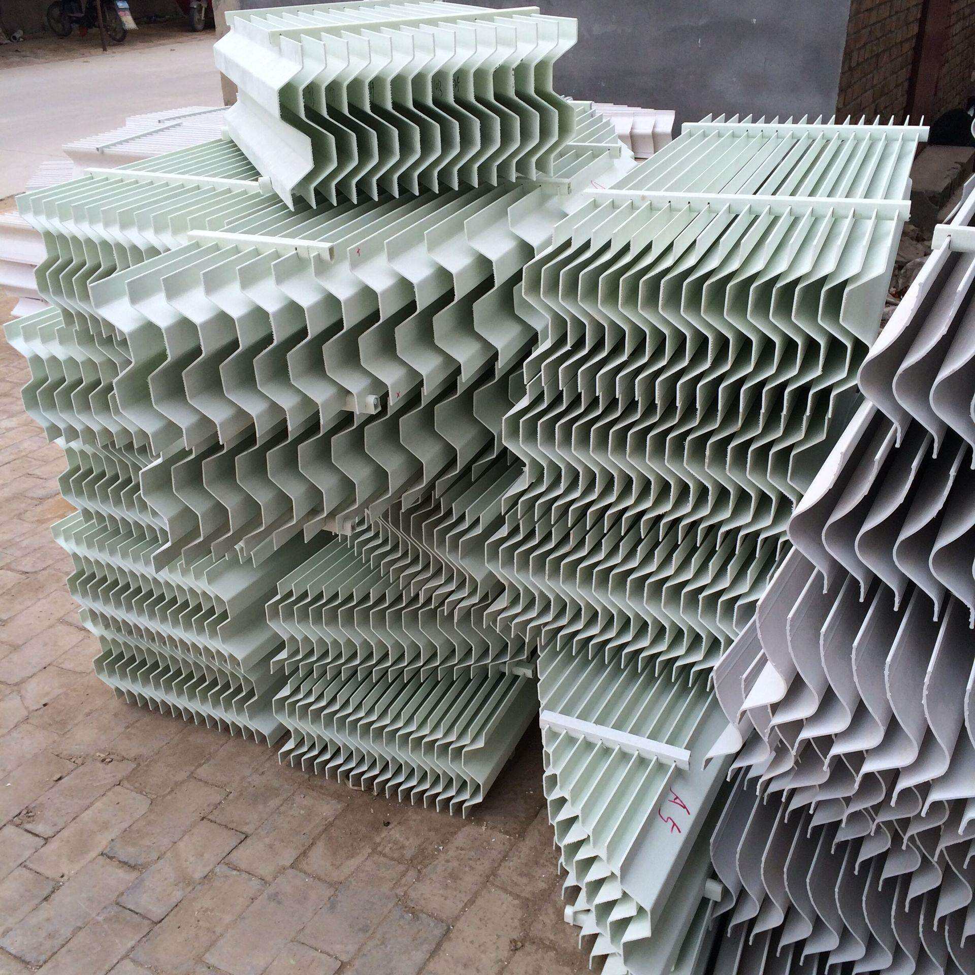 生产玻璃钢除雾器 脱硫塔PP平板除沫器 S型C型污水两通道折流板