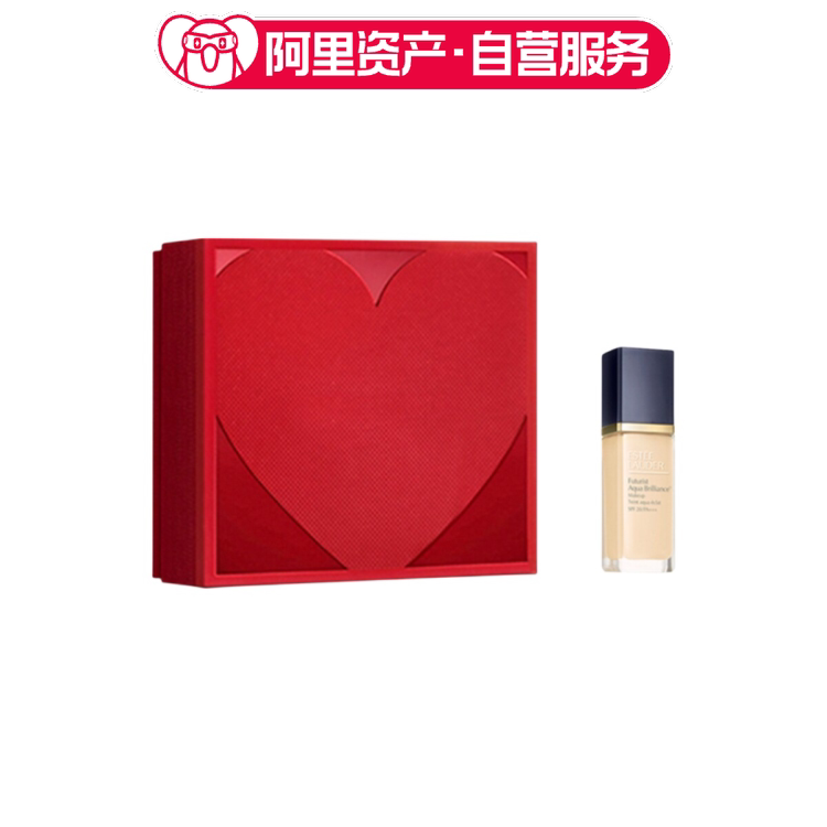 雅诗兰黛新款三代沁水粉底液爱心礼盒 保湿防晒遮瑕修饰肤色 30ml