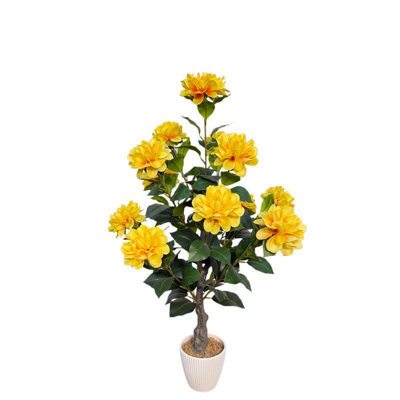 仿真花芙蓉菊盆栽客厅装饰假花婚庆摆设绢布花室内外绿植盆景摆件