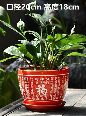 陶瓷花盆花盆花盆红色批发花瓶