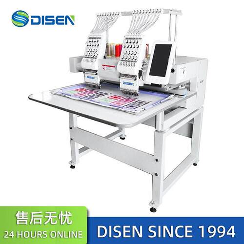 小型全自动电脑双头9针绣花机刺绣机帽绣机 Embroidery Machine
