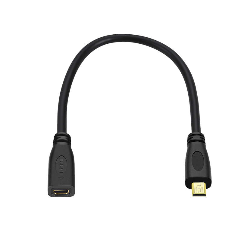 Minihdmi延长线公对母口转接头4K相机微型micro转迷你hdmi转换器