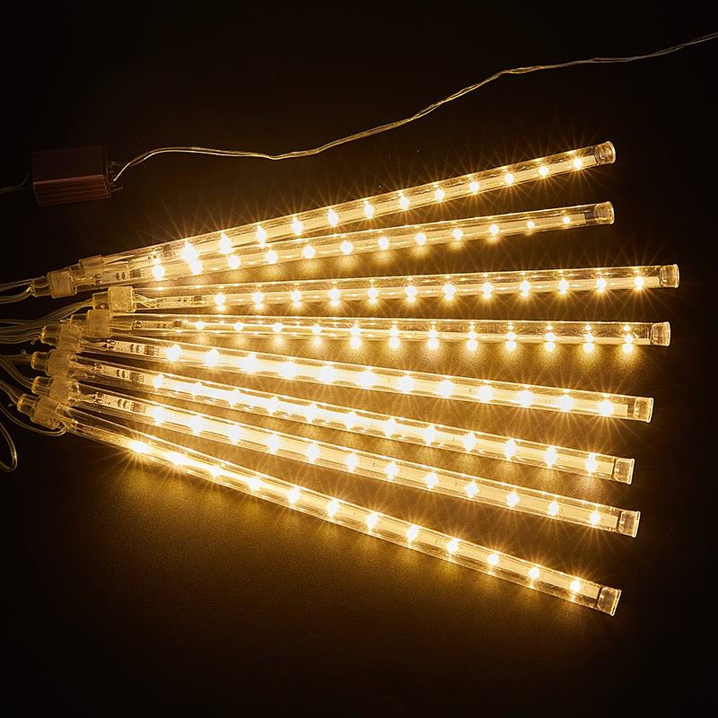 防水串小七树流星雨太阳能彩灯挂景观彩灯户外灯霓虹氛围装饰灯