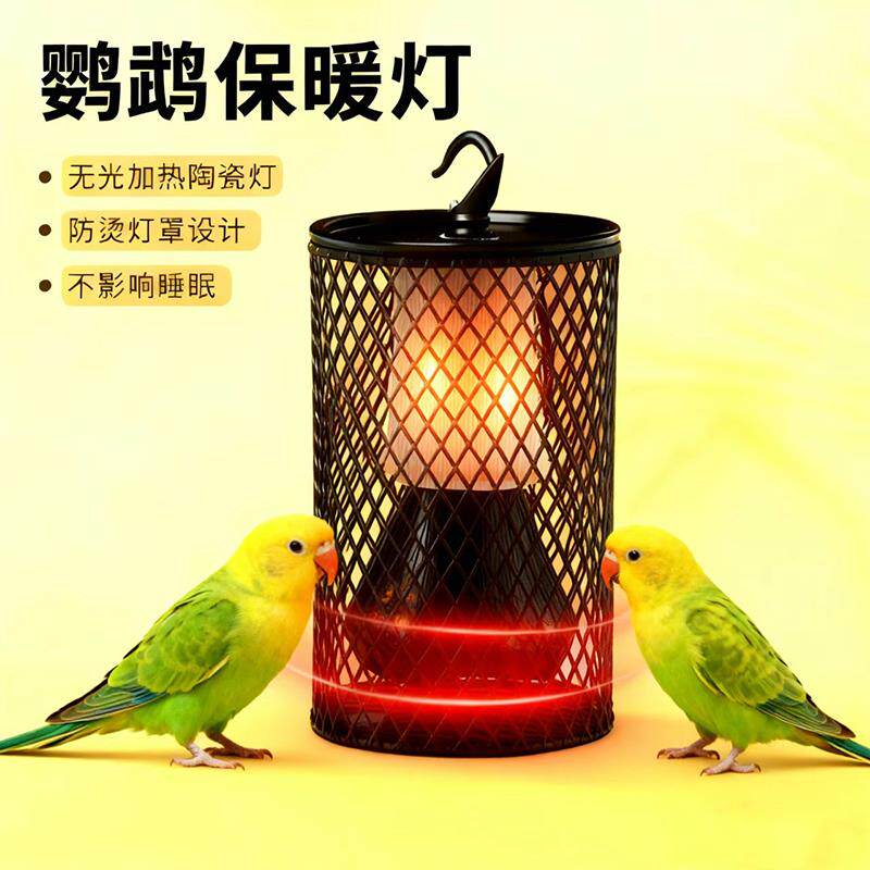 鹦鹉保温灯芦丁鸡鸟用无光陶瓷防烫防咬取暖仓鼠蜜袋鼯宠物加热灯
