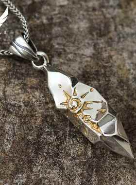 原创「许愿石」男士项炼 男生520轻奢礼物陨石高级感银吊坠男