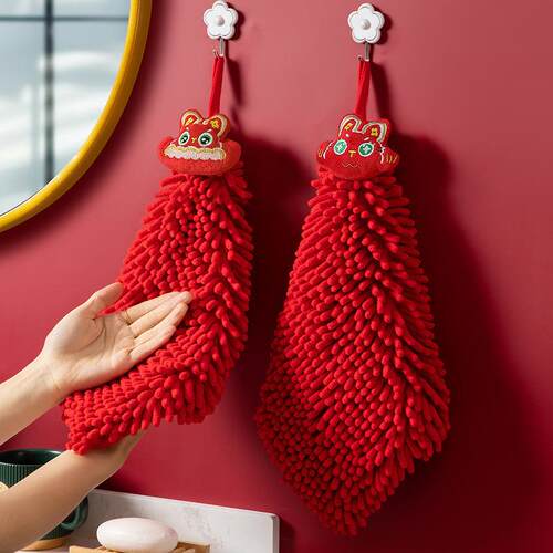 New Year of the Dragon Hand Towel, Hanging Style, Absorbent,