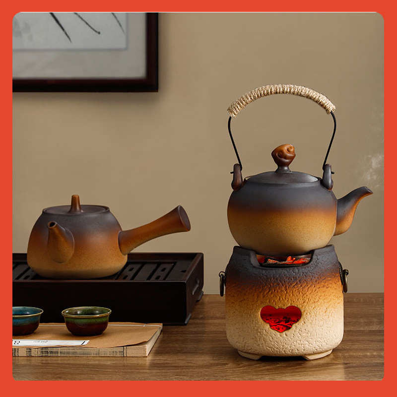 陶土炉茶碳套装围炉煮茶全套炉子器具室内家用无烤火炭炉烤炉烧烤