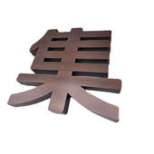 球面室内金属门店金字店面美甲仿古不锈钢电镀logo金色门头钛店