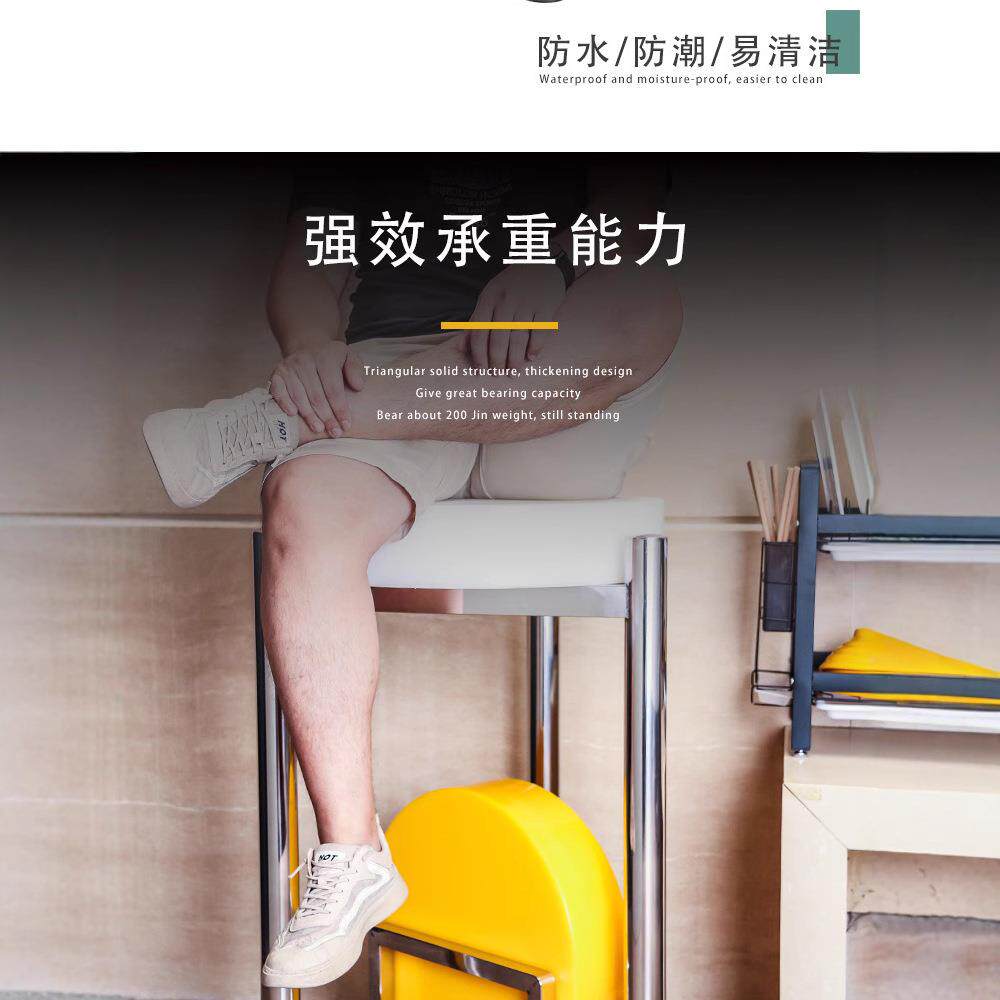 不锈钢菜板架三角架厨房用落地式砍骨剁肉架收纳架砧板架置物架