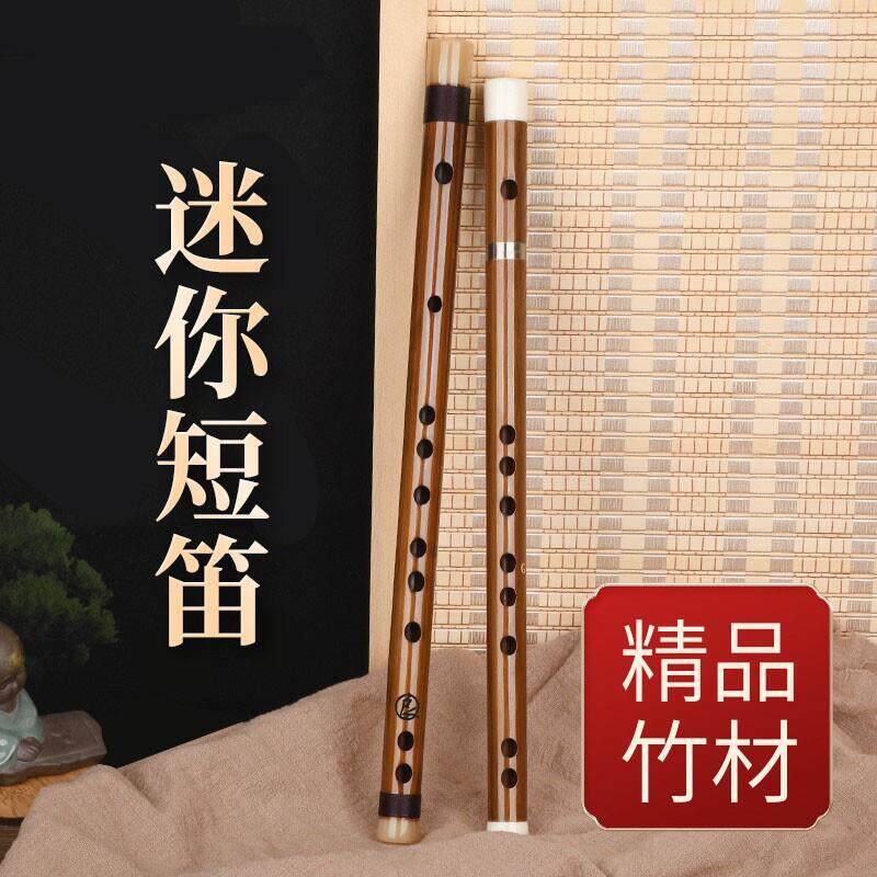 古风无膜孔竹笛短笛子入门可携式小乐器gf调初学自学专业演奏横笛