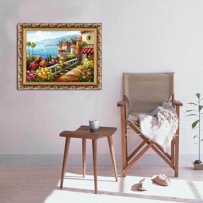 地中海风格装饰画客厅油画风景挂画沙发墙餐厅墙挂画玄关厂家