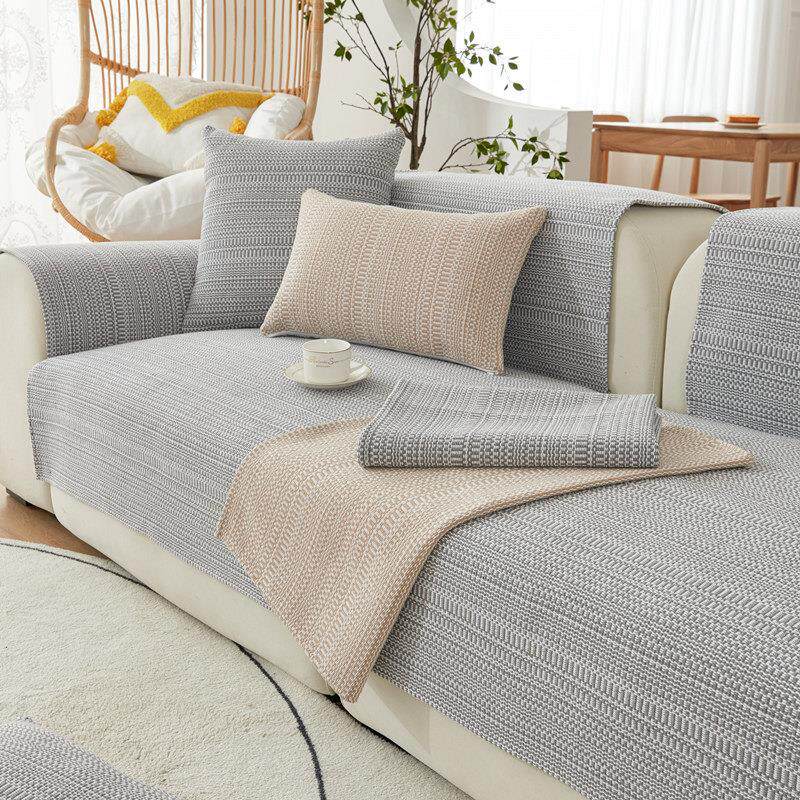 DOA 棉麻沙发垫四季通用简约现代防滑2025新款亚麻沙发套罩盖布巾