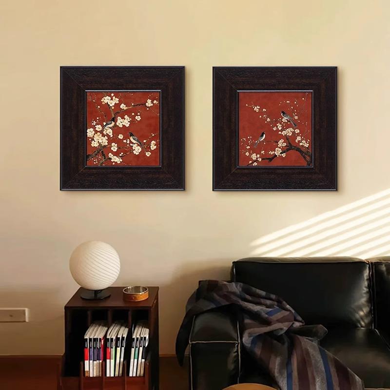 新中式喜上眉俏花鸟866图客古厅风装饰中古典艺术餐画厅卧室床头