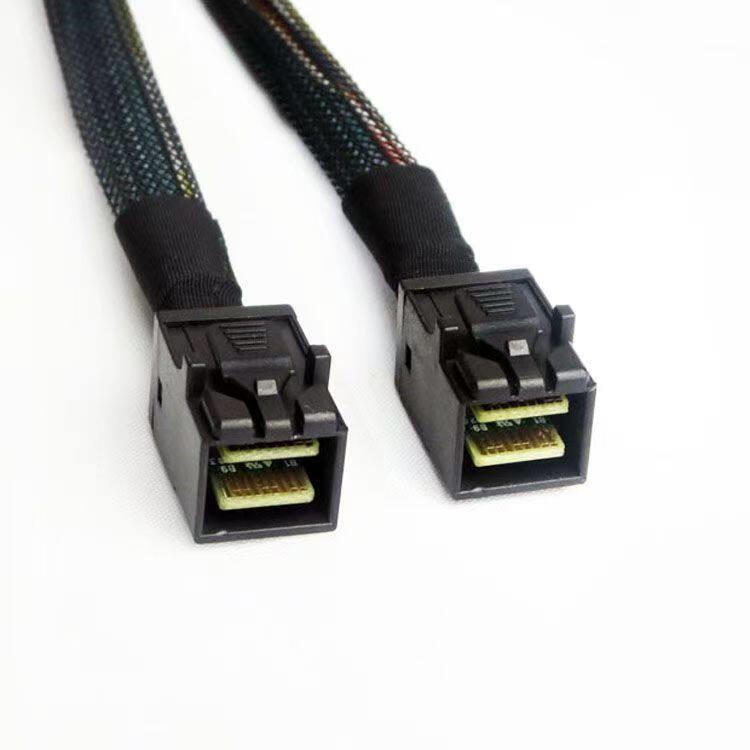 SAS线服务器背板SFF8643数据线MinisasHD阵列卡转接线直头/弯头