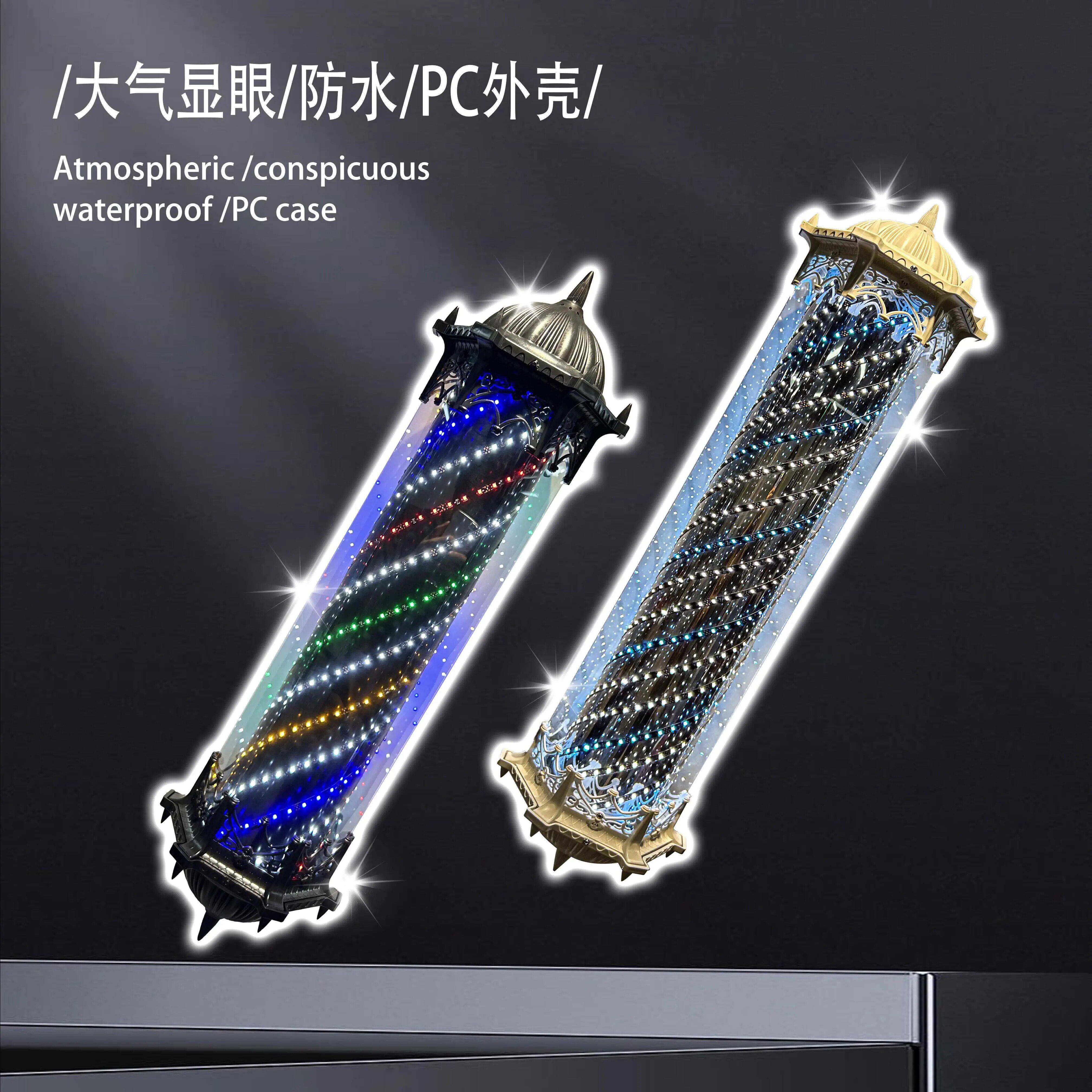 美发店转灯LED欧式复古宫灯挂墙发廊转灯防水理发店标志转灯