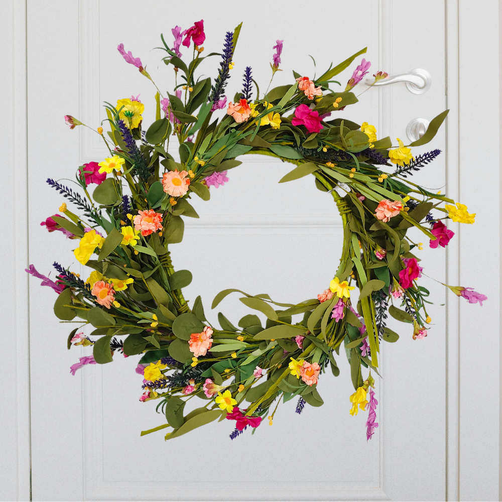 50cm仿真花环小雏菊花环门饰壁挂婚庆迎宾装饰品家居春季花环,鲜花速递/花卉仿真/绿植园艺,仿真绿植,淘宝优惠券,粉丝福利购,淘宝优惠卷