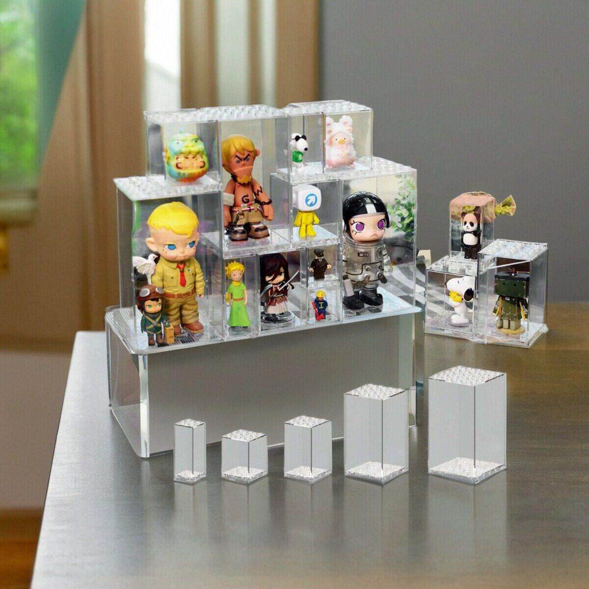 Tiny微影 1:64展示盒亚克力透明盒收藏盒T-Brick手办模型车模收纳