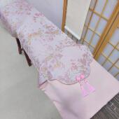 古筝罩标准163 165通用古筝防尘罩古筝布古典加厚盘扣锦缎粉色