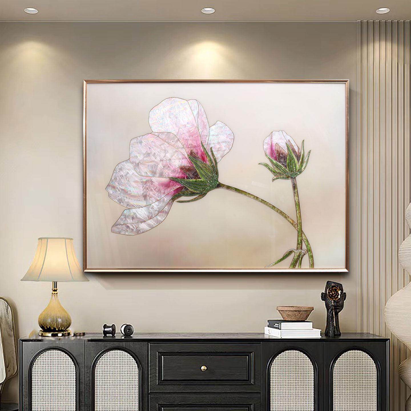 法式客厅高端壁画 画饭厅装饰画 画纯手工珐瑯彩挂画 画饭厅餐柜