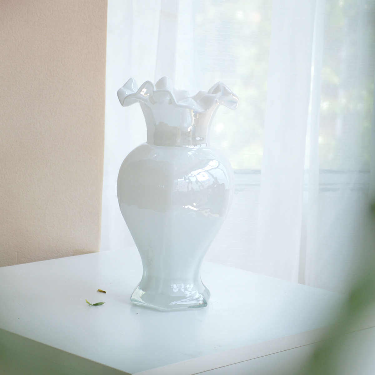 珠光炫彩手工六角中古芬顿玻璃花瓶鱼尾花器轻奢家居摆件餐桌装饰,家居饰品,花瓶,淘宝优惠券,粉丝福利购,淘宝优惠卷