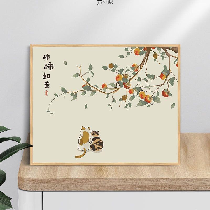 油画数字填色颜值爆款2024款带框自己动手填色油画