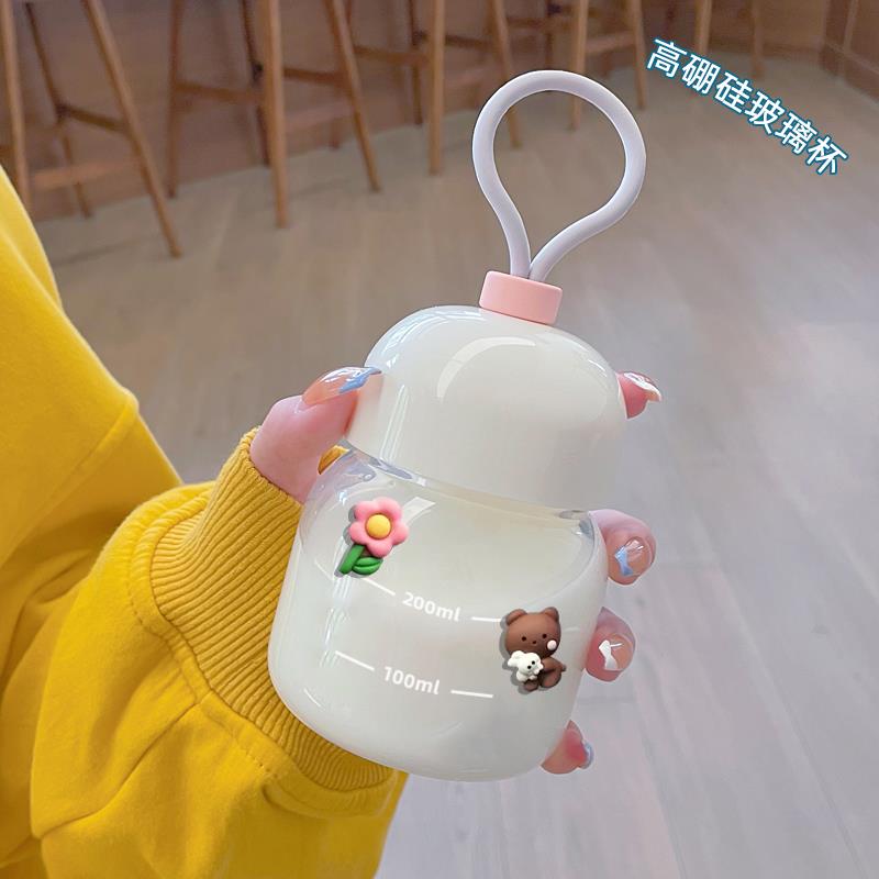 迷你玻璃杯家用高硼硅胖胖杯可携式小水杯摇摇杯子牛奶咖啡杯豆浆图片