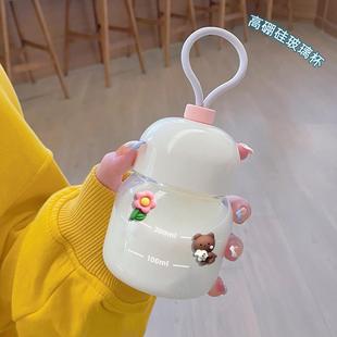 迷你玻璃杯家用高硼硅胖胖杯可携式小水杯摇摇杯子牛奶咖啡杯豆浆