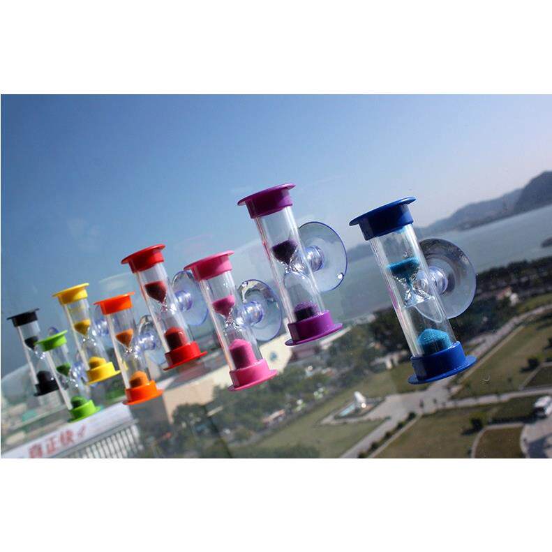 7色吸盘旋转沙漏2 3 5分钟儿童刷牙计时器小巧可爱装饰品礼物包邮