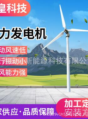 盛皇科技中型水平轴SH-DK型20KW30kw50kw100kw380v风力发电机组