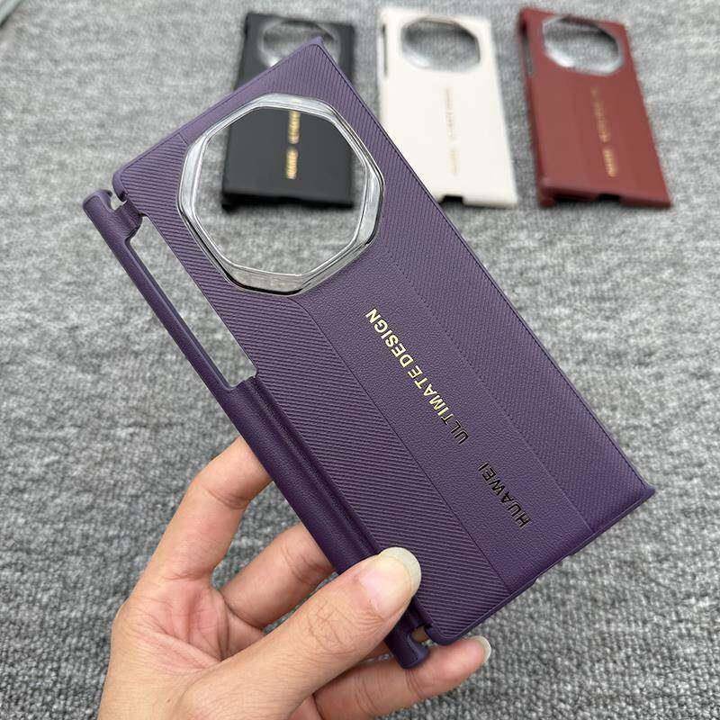 原装同款适用适用华为MateXT手机壳非凡大师三折叠高端超薄全包磁吸防摔保护套XTs真皮原装中轴保护男女新款图片