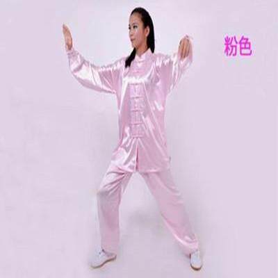 高档新款气功太极拳服极晨练服中老年服练剑服装术练功服女手武工图片