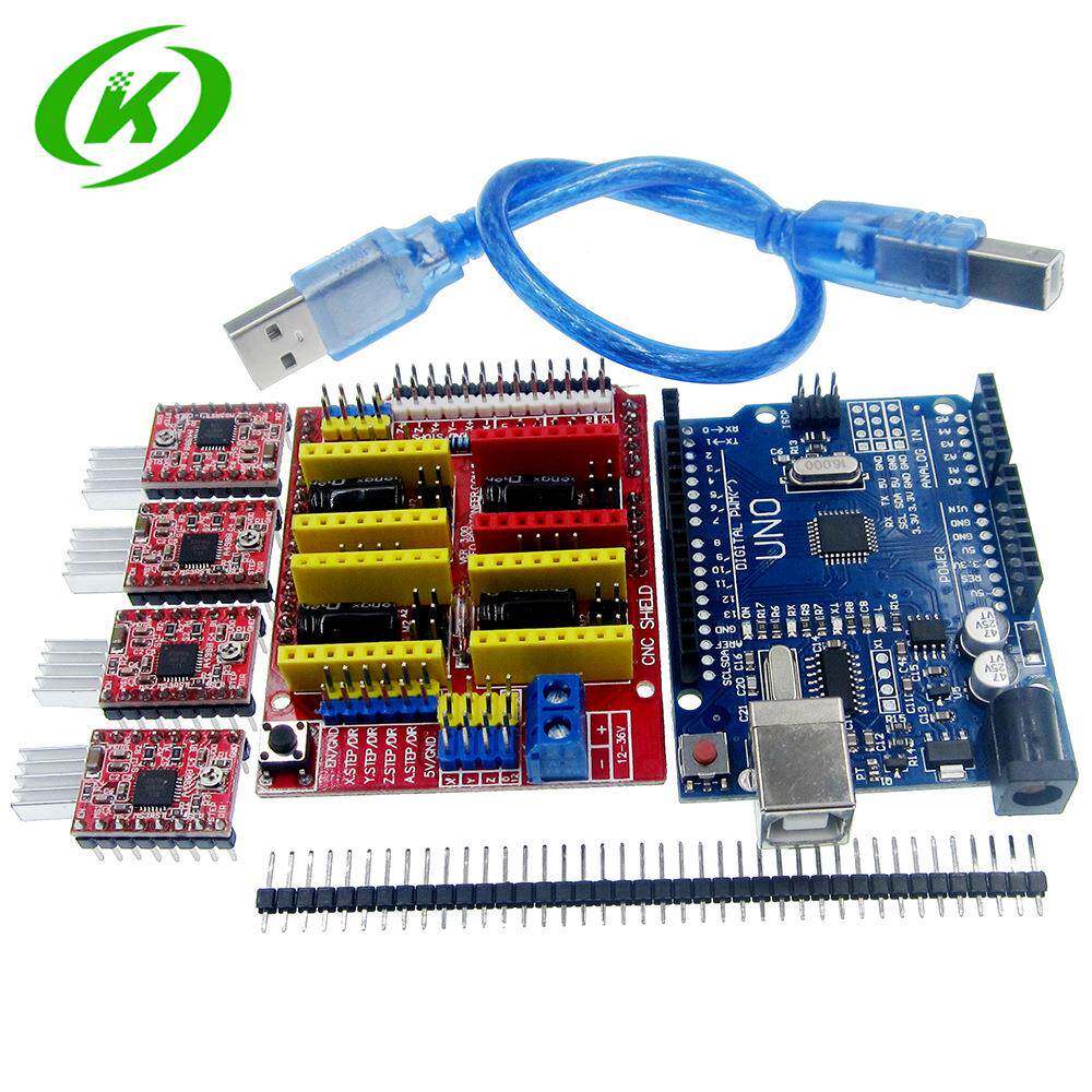 3D打印机uno V3控制板cnc shield 4个a4988
