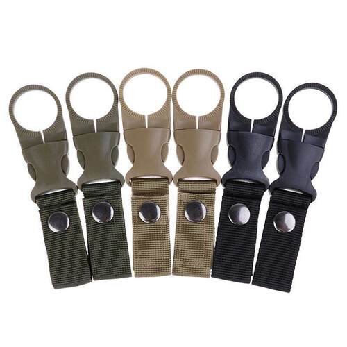2pcs Water Bottle Holder Climbing Carabiner Belt Backpack Ha