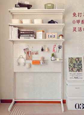 洞洞板书装ZBH架组桌免打孔五金书架子合儿童金组属落地简易家用