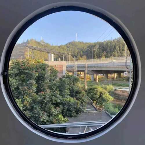 旋转中轴圆窗月亮窗室内防窥圆形玻璃窗阁楼景观圆艺术窗铝合金窗