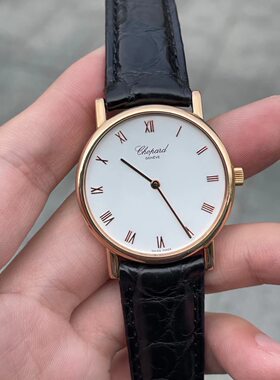 盒证98新31mm萧邦CLASSIC系列18k金163154-0001手动机械女表正品