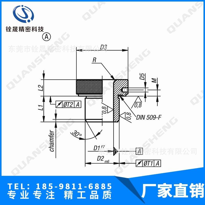 德国标准推入式钻套DIN173-1导向轴套norelem 快换钻套 轴套08920