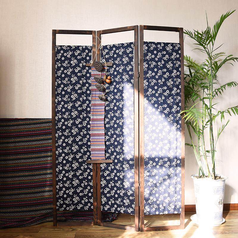 定制新中式仿古折叠客厅隔断移动折屏实木布艺日式民族风简约屏风,住宅家具,折屏,淘宝优惠券,粉丝福利购,淘宝优惠卷