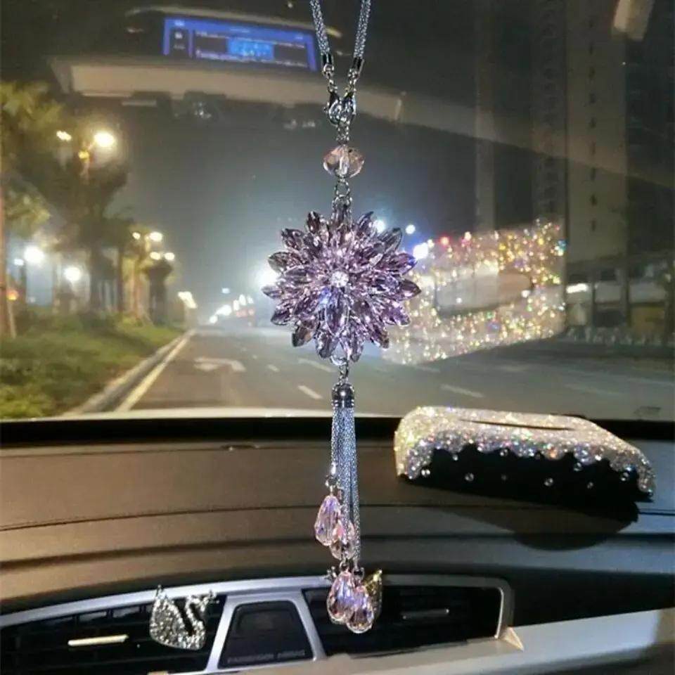汽车挂件高档水晶汽车挂件 平安汽车挂饰品 车内饰品彗星后照镜挂