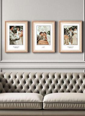 W1TR婚纱照放大相框挂墙影楼定 制结婚全家福照片36 48寸客厅卧室