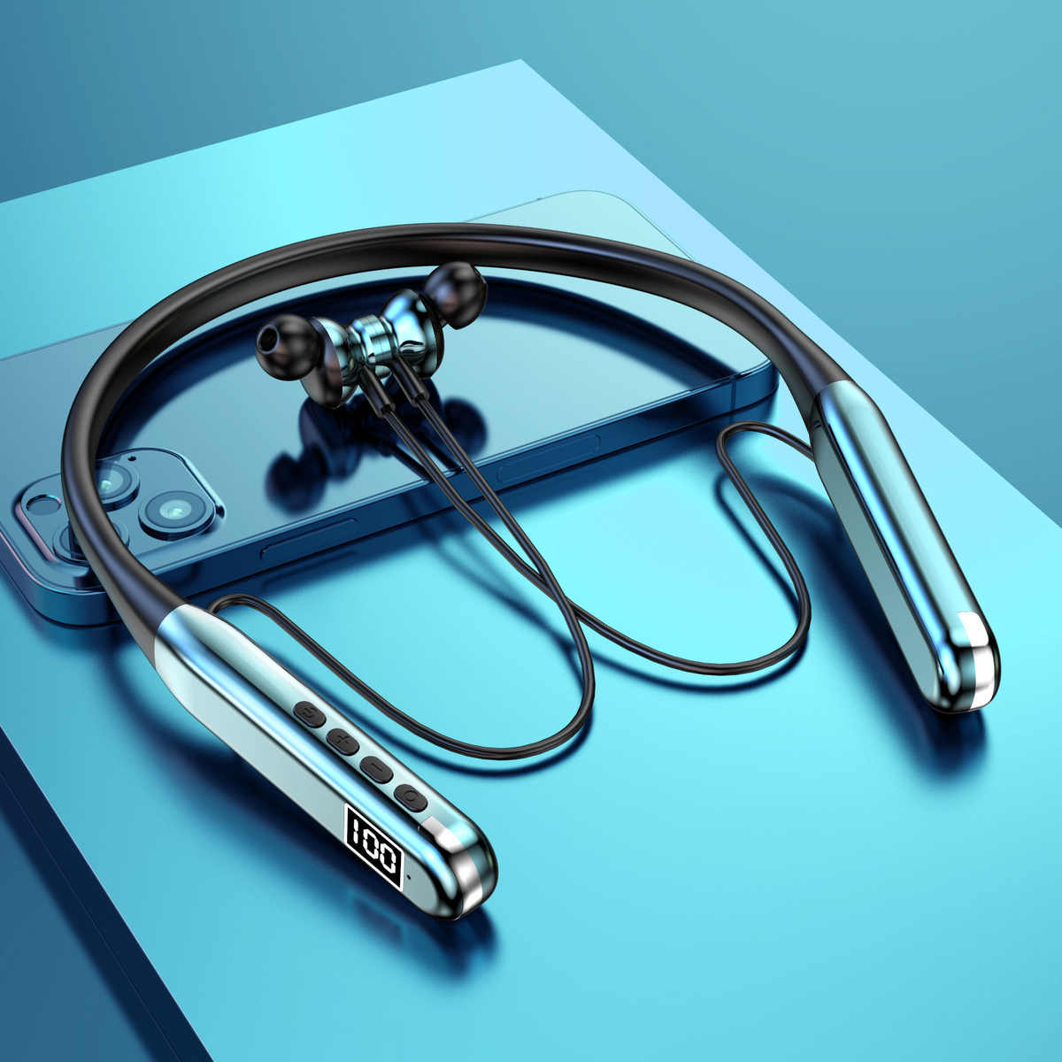 2024新款运动耳机跑步专用无线蓝牙耳机挂脖式超长续航可插卡通用